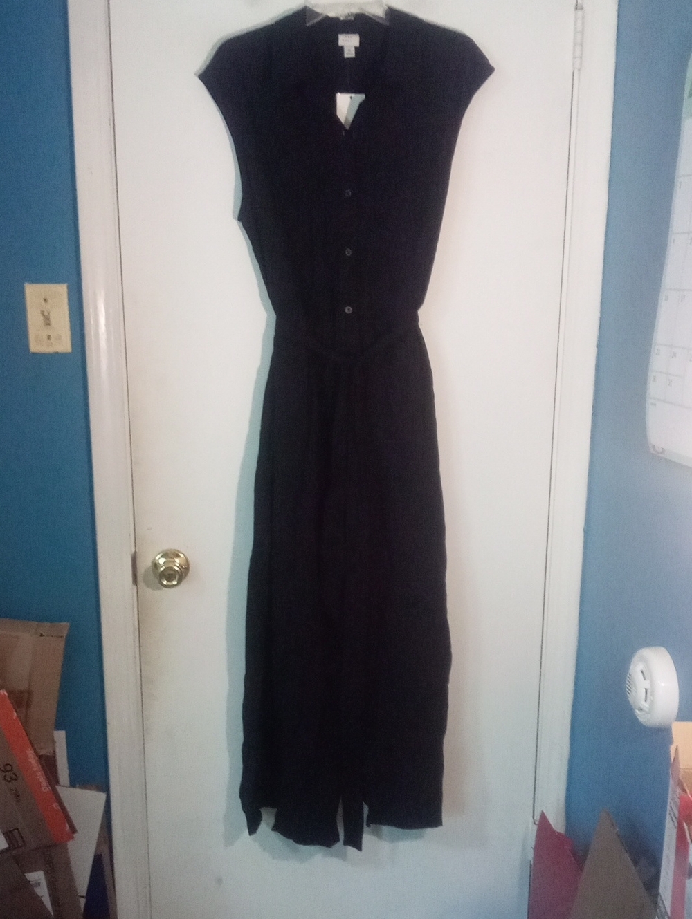 * A New Day Black Belted Jumpsuit XL NWT $45 Sleek